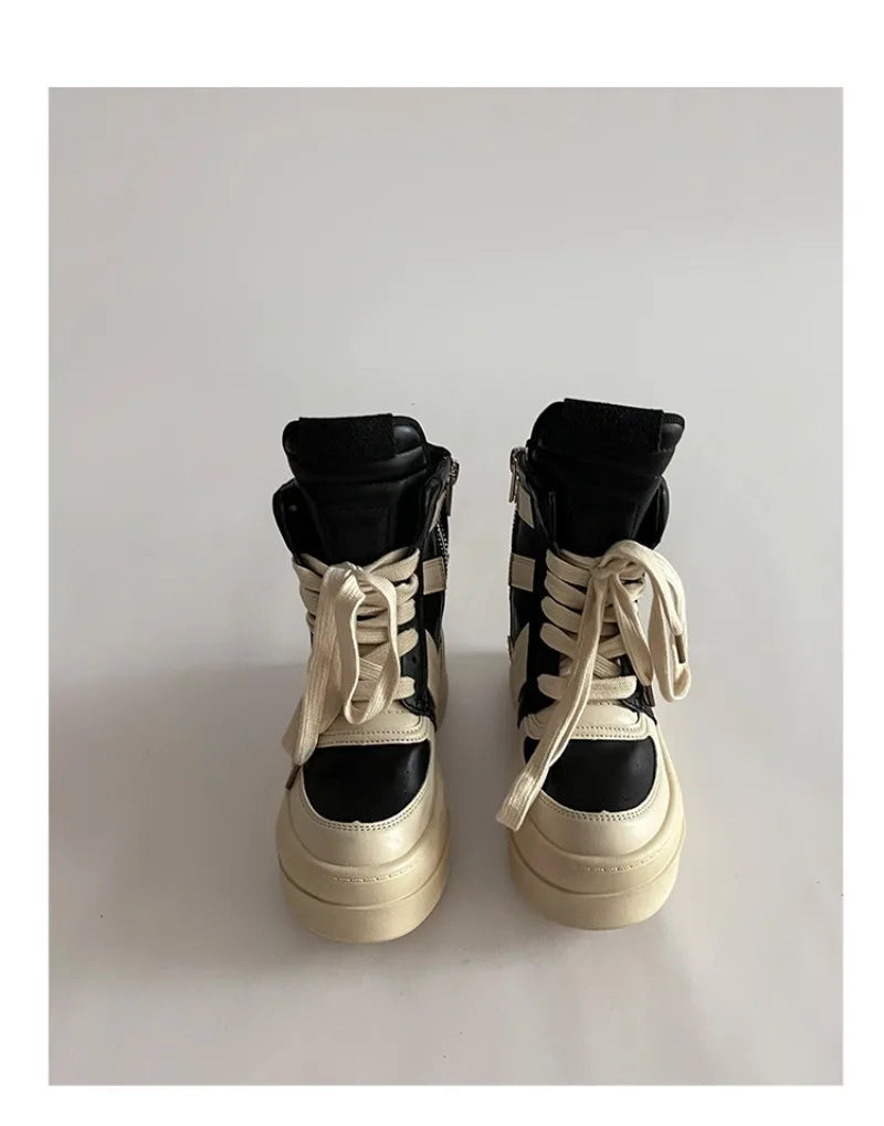 Shoes for Women Women's Ankle Boots Trendy Retro High-top Women's Shoes Fashion Casual Chunky Platform Luxury Designer Sneakers