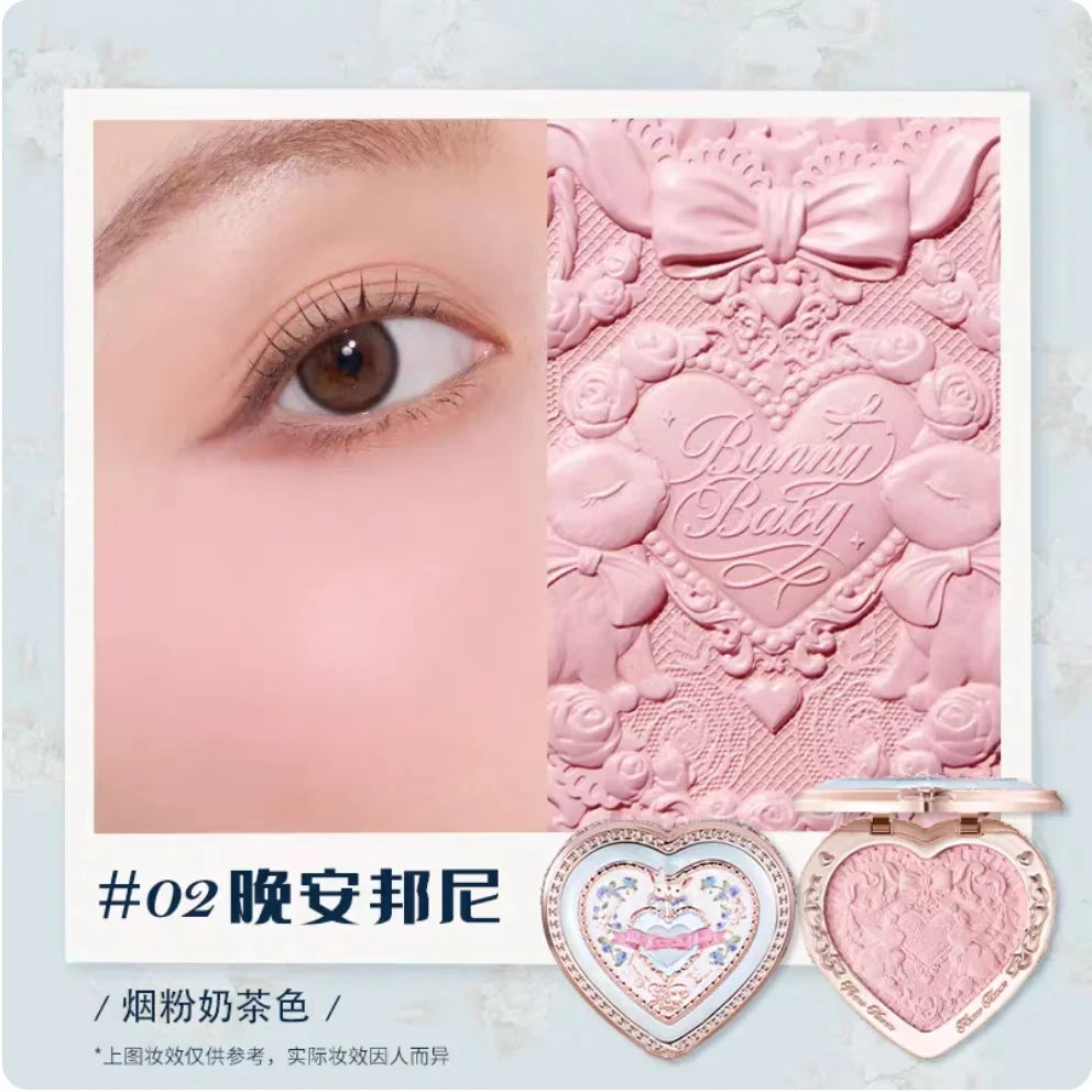 Flower Knows Bunny Garden Collection blush Lyophilized Silk Natural Look Facial Makeup Original Cosmetics