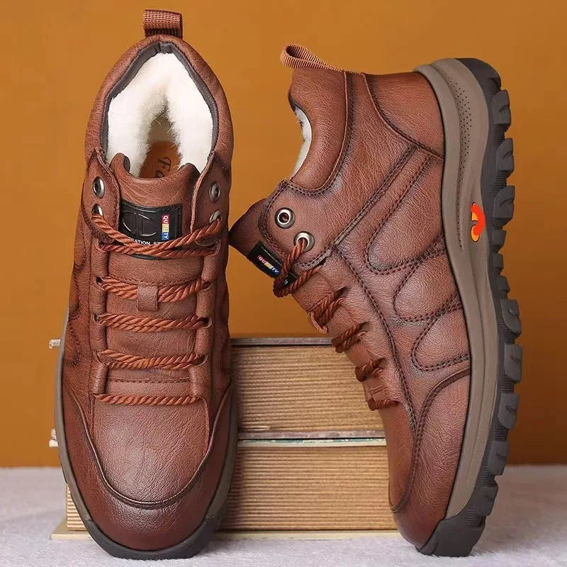 Men's Casual Shoes Luxury Casual Sneakers Slip on Formal Loafers Men Hiking Shoes Male Cotton Shoes Warm Ankle Boots for Men