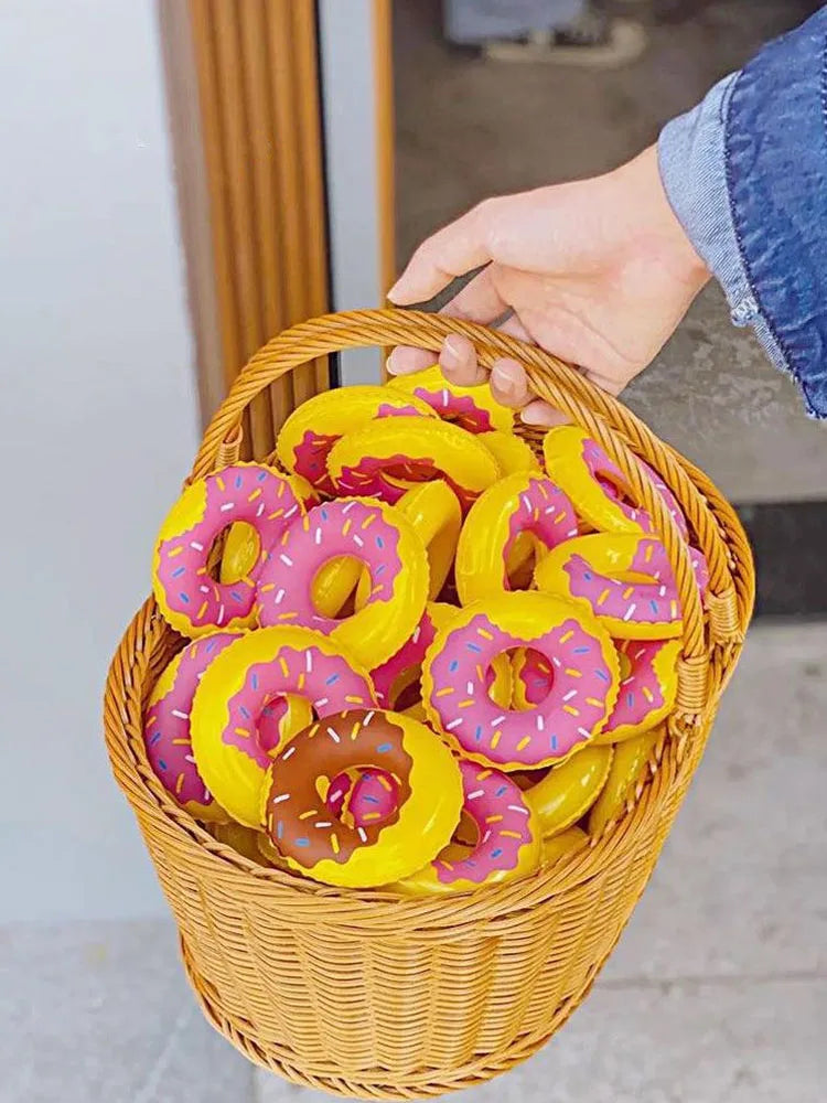 water games toys inflatable mini swimming rings neighborhood children's swimming rings donuts Little Yellow Duck Pattern Toy