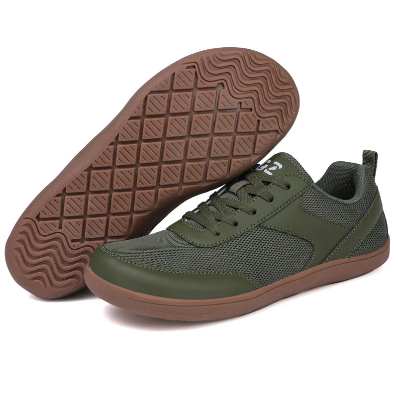 New Wide Toe Men Shoes Casual Versatile Soft Sole Wide Last Shoes Walking Sneakers Breathable Mesh Comfortable Barefoot Shoes