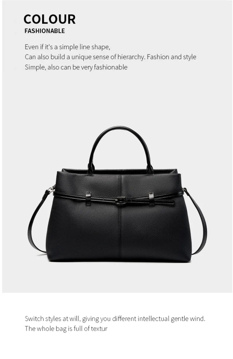 Women's Bags 2025 Genuine Leather Large Capacity Office Commuting Designer Inspired Tote Shoulder Bag Luxury Handbags for Women