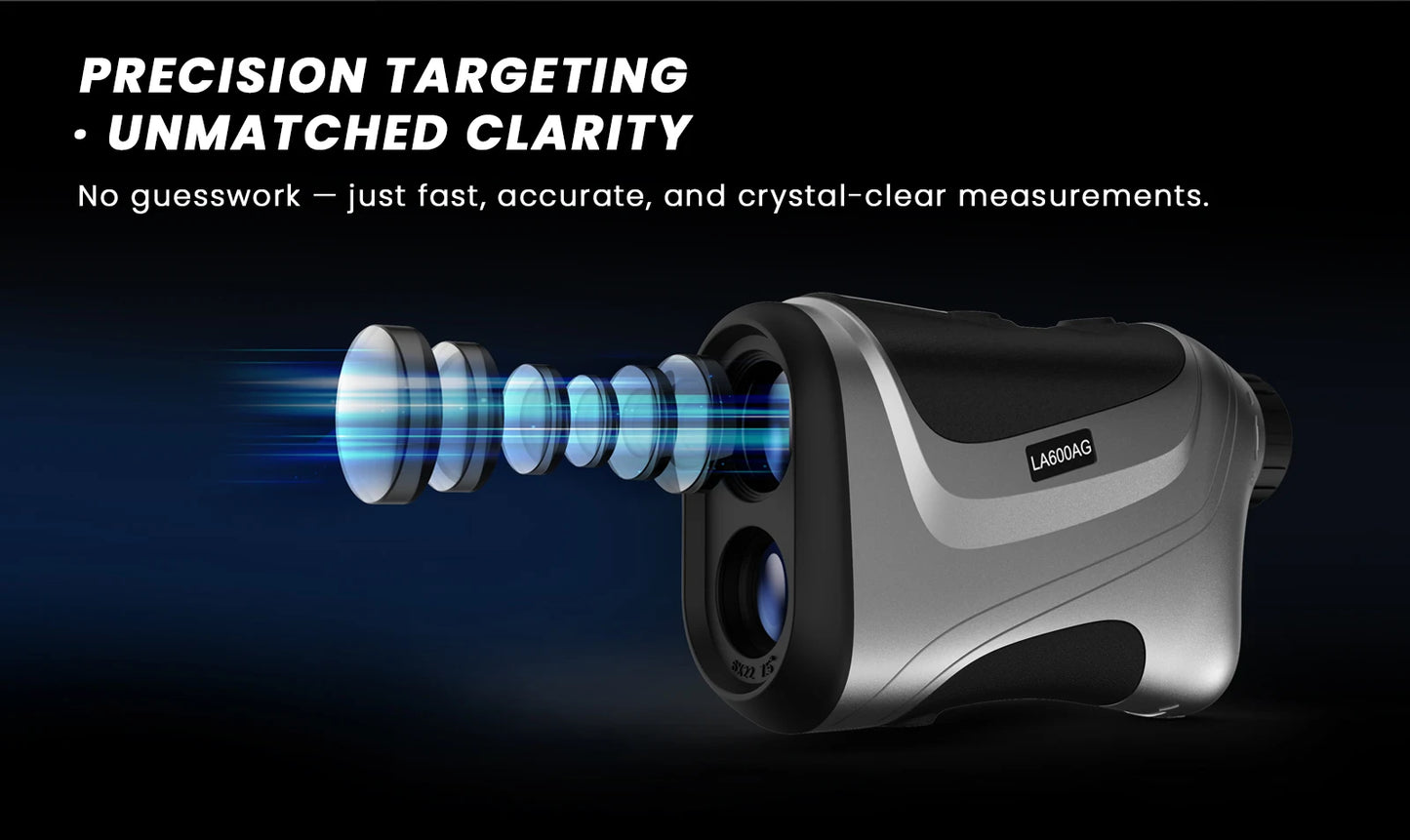 iMeter Golf Rangefinder with Flag Lock Slope Correction 650 Yards Laser Range Finder Angle Height Continuous Distance Meter