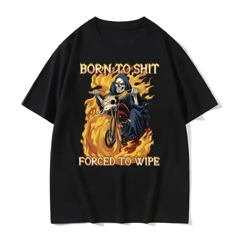 Autistic Funny Skeleton T Shirt Women Men Autism Edgy Skeleton Meme T-shirt Casual Short Sleeve Tshirt Oversize Casual T-shirt