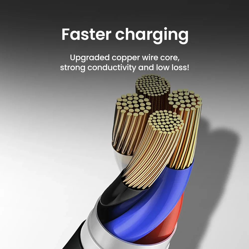 5A Fast Charging Spring Data Cable Retractable USB C To Type C Cable for Huawei Xiaomi Redmi Phone Charger USB Type C Cable