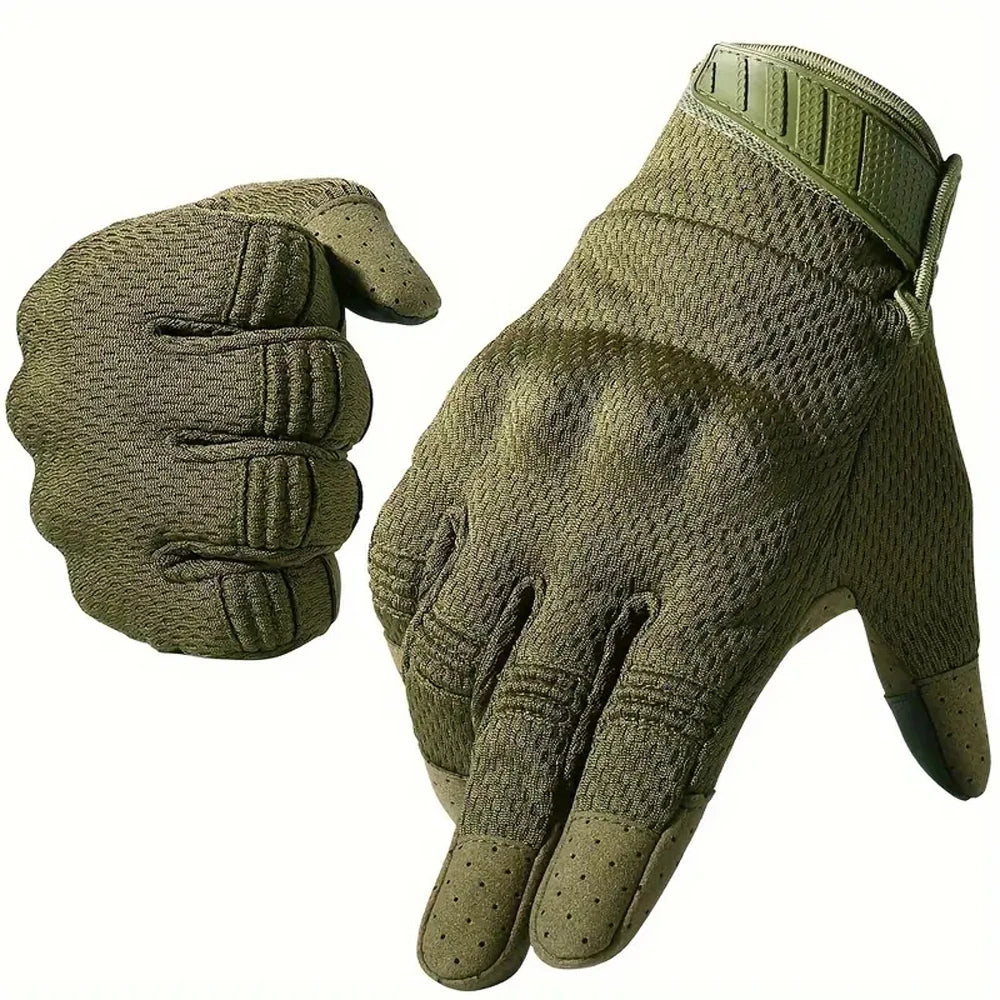 Men's Tactical Touch Screen Half Finger Gloves Compatible Combat Shooting Hunting Outdoor Sports Work Mittens Gloves