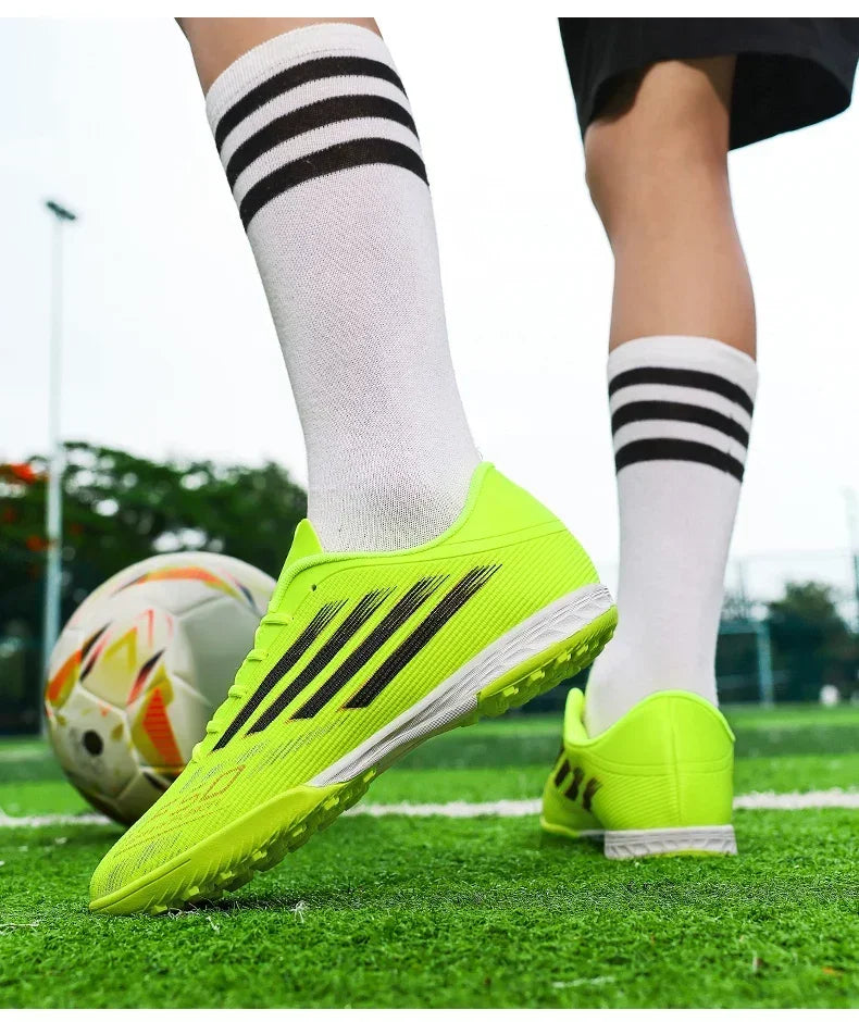 Adult Football Shoes Lightweight Wear-resistant Soccer Boots Anti-slip Outdoor Turf Training Sports for Men Youth Daily Match