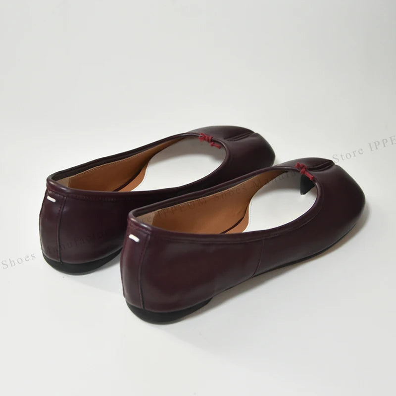 IPPEUM Tabi Footwear Shoes For Women 2026 New Fashion 36-44 Plus Size Ballet Flats Shoes With Split Toe