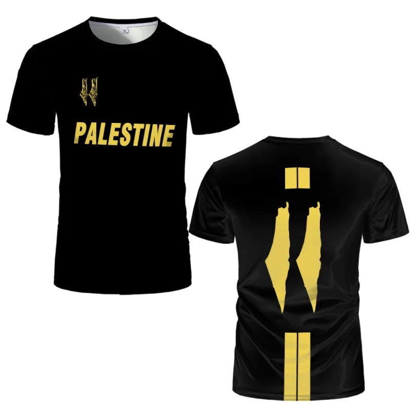 Palestine Flag Graphic Football Jersey T Shirts For Men Short Sleeve Soccer Uniforms Mens Palestinian Flag Sport Tees Shirt
