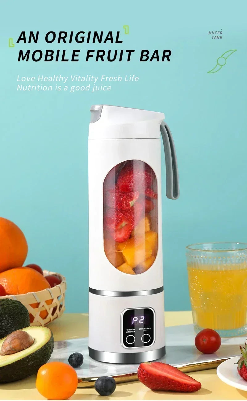 Kitchen Juicer Blender Portable Blender Kitchen Appliances Juice Milkshake 450ml Home Electric Portable Mini Juicing Cup