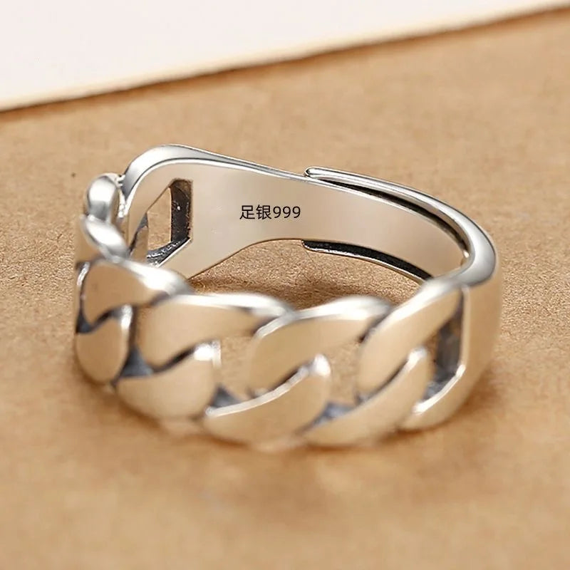 925 Sterling Silver Rings for Women Men Couple Minimalist Handmade Double Zircon Ring Party Jewelry Gift Prevent Allergy