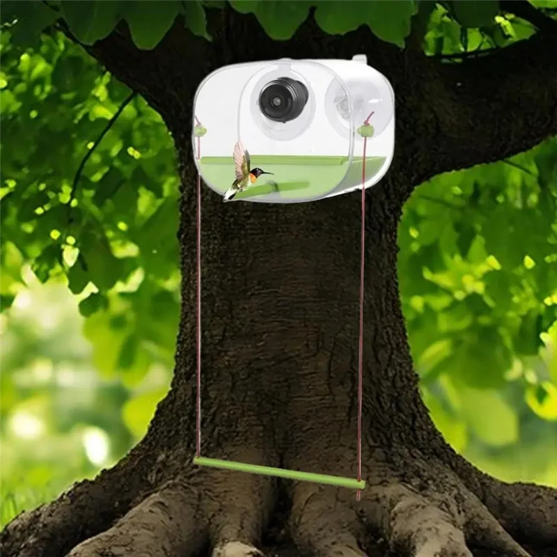 HOES-Bird Feeder And Camera With Strong Suction Cup Weatherproof Large-Capacity Food Organizer Birdwatching, Gift For Bird Lover