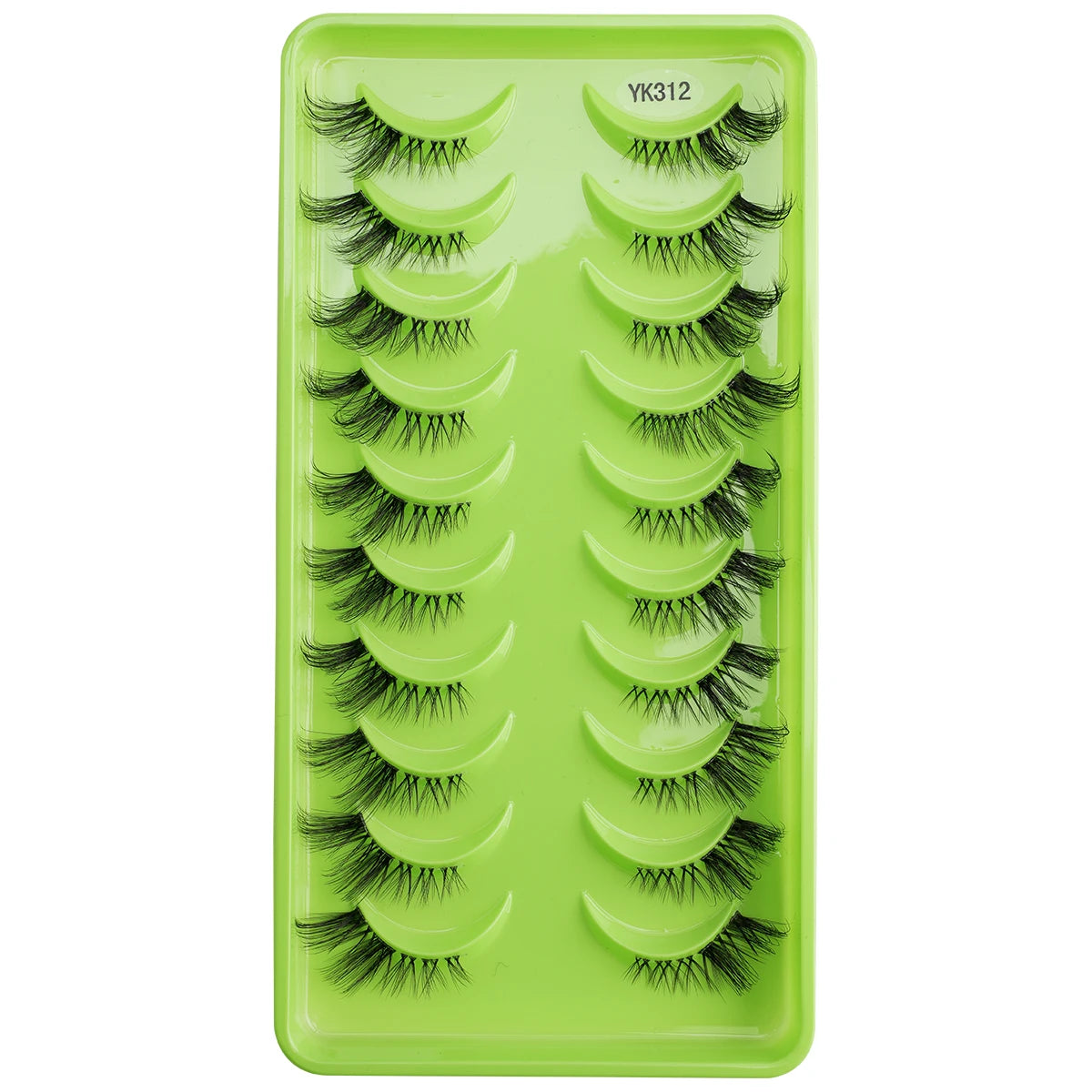 YSDO 3/7/10 Pair Half Eye Lashes Soft Natural Fake Lashes Look Short Wispy Clear Band Fox Eye Lash Faux 3d Mink Eyelashes Makeup
