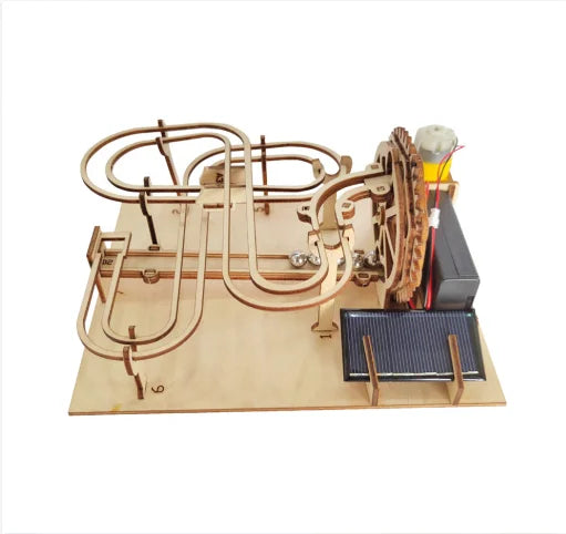 Wooden Marble Run Model Kit 3D Mechanical Puzzles Educational Physical Toy Track For Kids Adults Teaching Fun