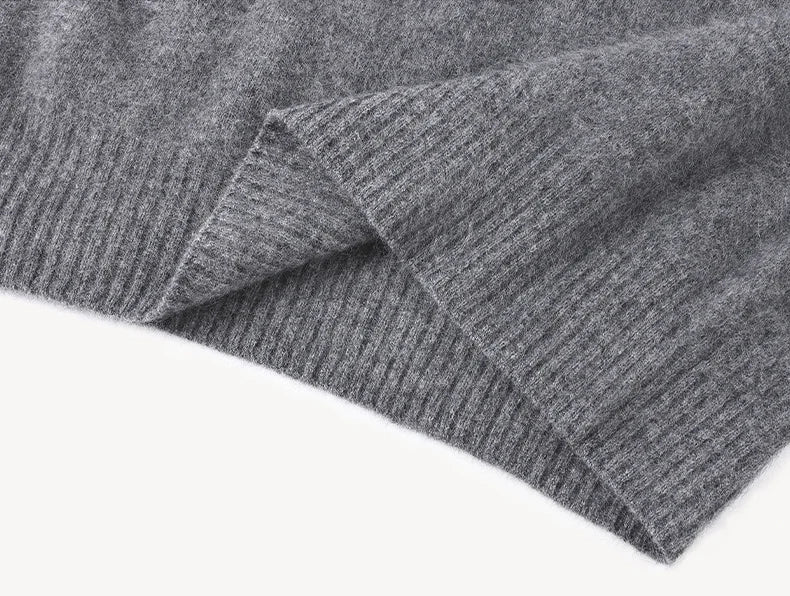 SuyaDream, Women Fleece Pullovers, V Neck, 3.8%Cashmere 96.2%Wool, Chic Warm Sweaters, 2025 Fall Winter Solid Top, Camel, Olive