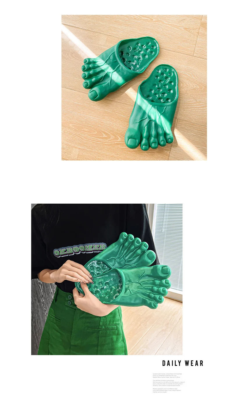 Funny Slippers Man Women Footwear Shoes For Men Sandals Male House Shoes Beach Slippers Uniex Slippers Bigfoot Amazing Sandals