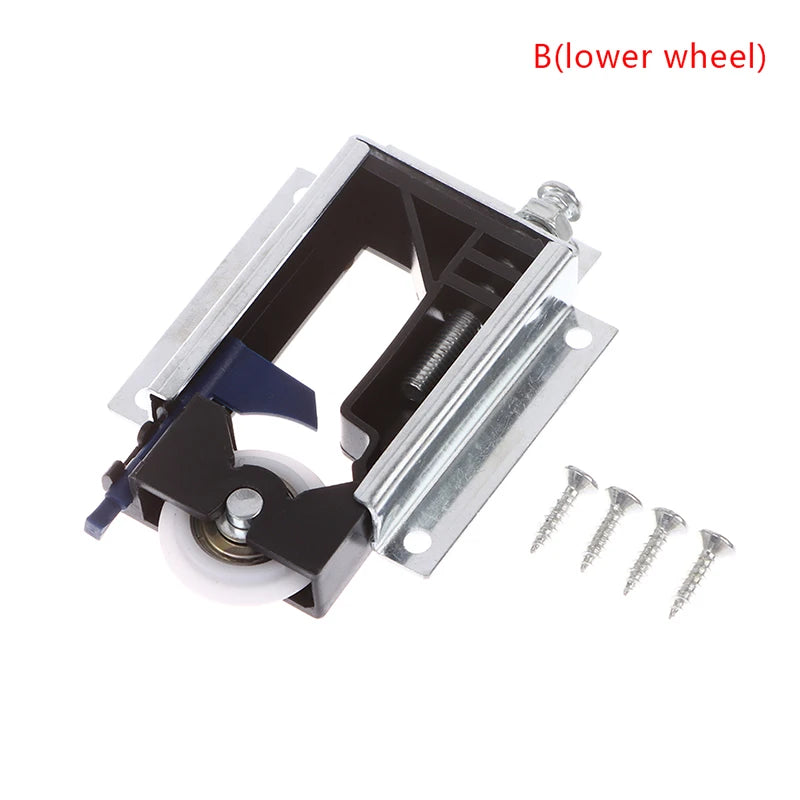 1pc Cabinet Sliding Wardrobe Door Part Top/bottom Down Wheels/Runner/Guides Kit Side-mounted Hanging Sliding Pulley Open Wheel