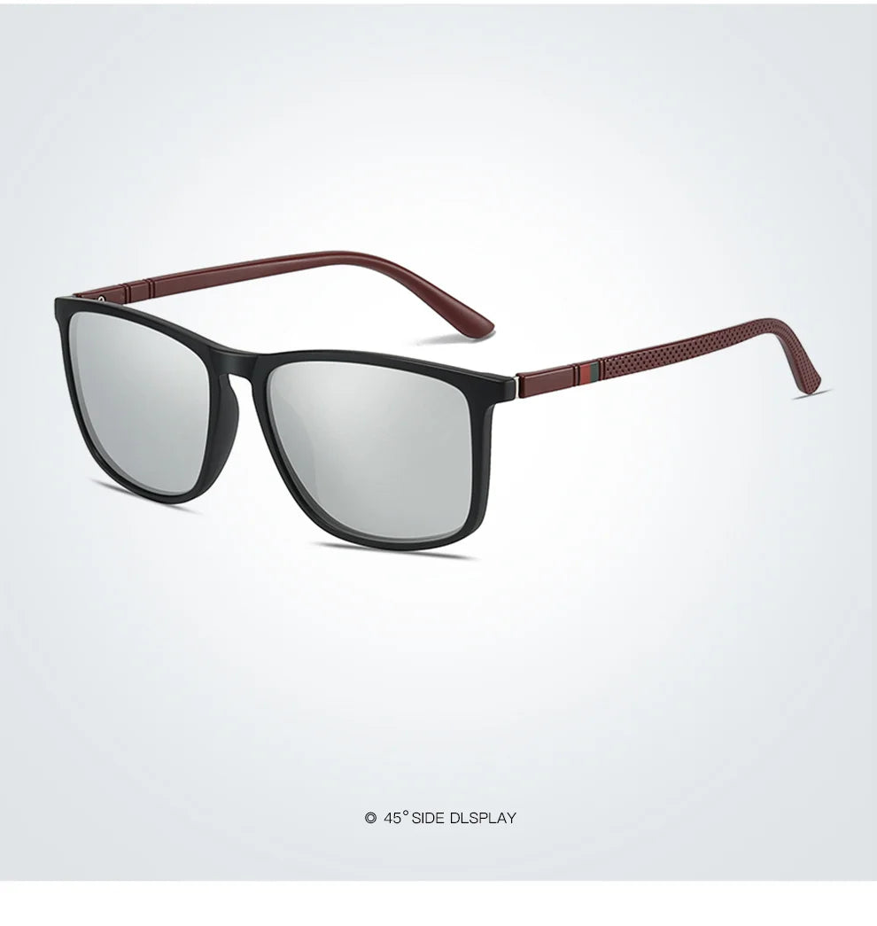 Luxury Men Women Driving Travel Polarized Sunglasses Fashion Brand Design Square Vintage Sun Glasses TR90 Frame Eyewear UV400