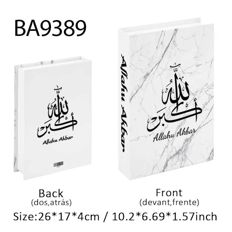 Islamic Luxury Fake Book Decorative Books Storage Box Coffee Table Interior Decoration Kaaba Mosque Muslims Bedroom Home Decor