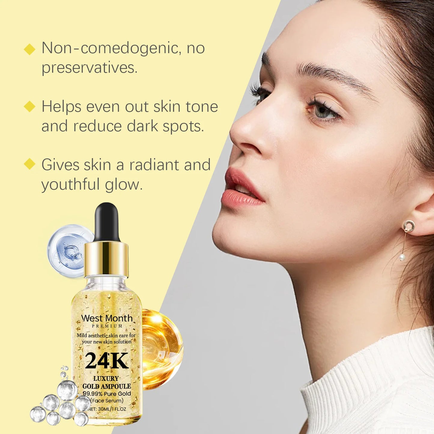 24k Gold Facial Skin Care Set Anti Wrinkle Fade Dark Circles Firming Moisturizing Repairing Eye Mask Essence Korean Cosmetics
