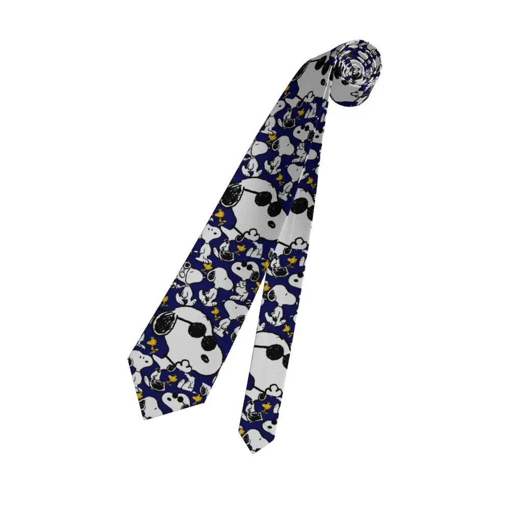 Snoopys & Woodstock Smile Giggle Laugh Neckties Silk 8 cm Neck Tie for Mens Shirt Accessories Cravat Wedding Accessories Office