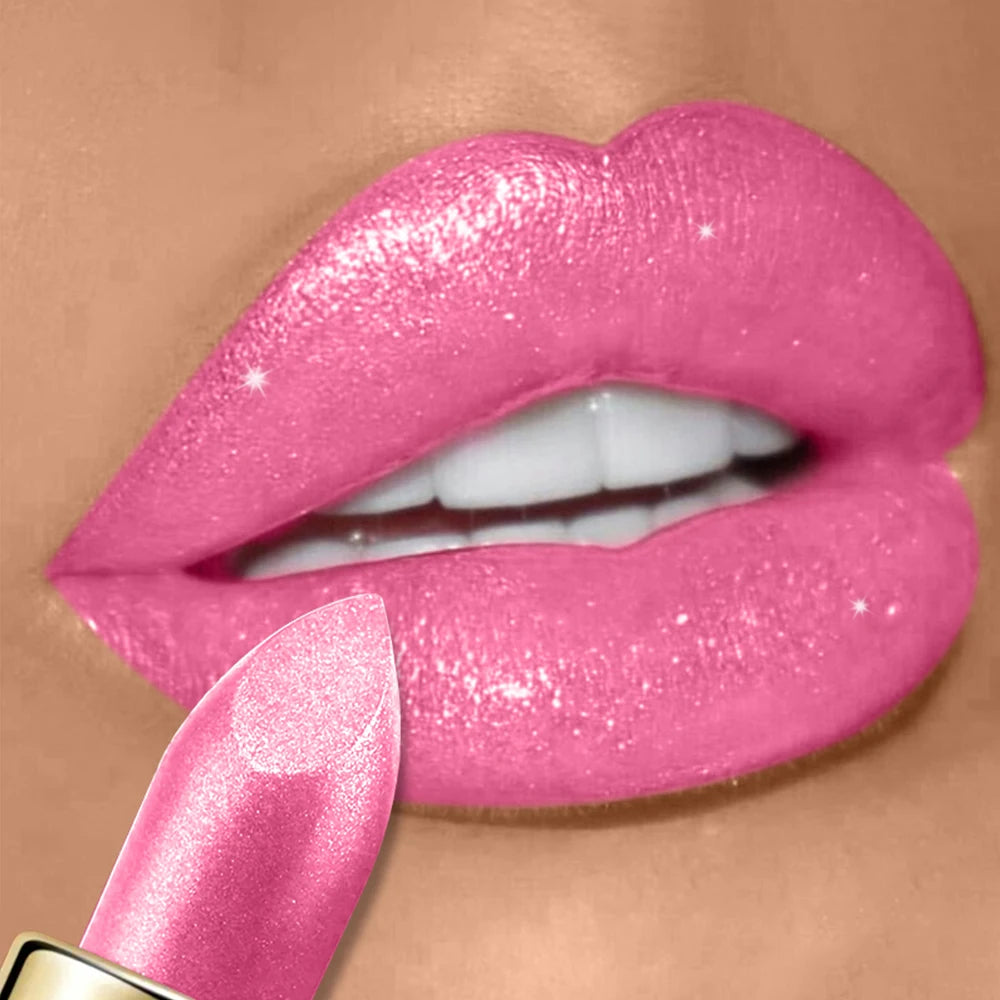Glitter Lipstick,Sparkling Lip Gloss Lip Balm,Starry Shimmer,Moisturizing Lip Balm,Long-Lasting Lip Makeup Music Festival