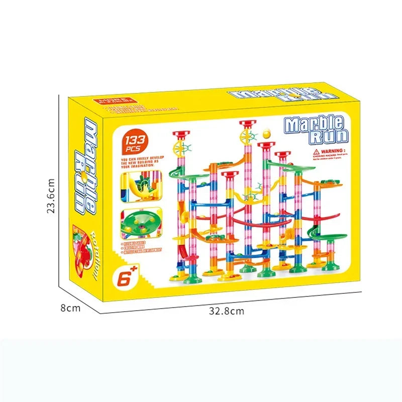 Marble Run Building Blocks Marbles Slide Toys For Children DIY Creativity Constructor Educational Toys Children Gift