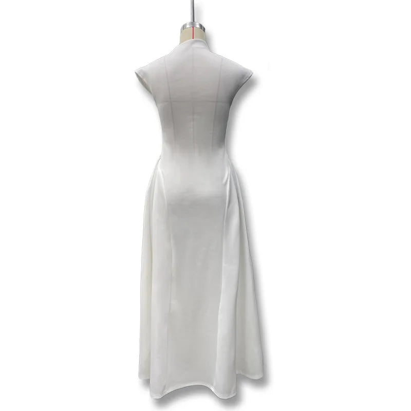 Evening Dress Dresses 2025 Woman Vestidos A-line Women's Clothing Solid Color Sleeveless Party Prom Banquet Temperament Elegant