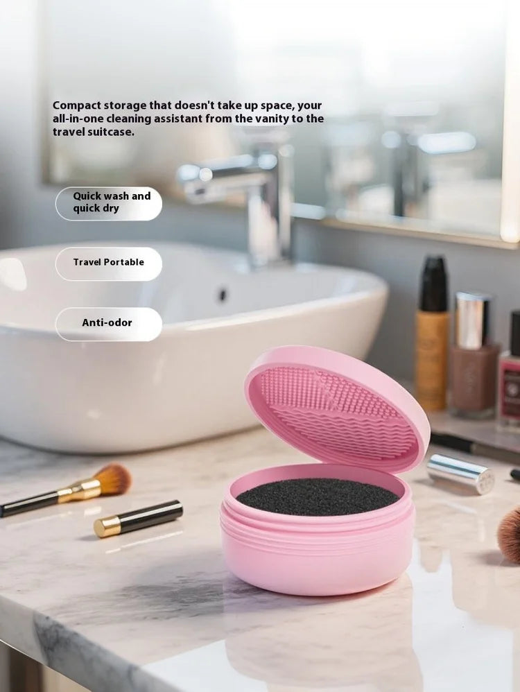 Makeup Brush Cleaning Box Sponge Eyeshadow Brushes Quick Clean Dry Cleaner Cosmetic Wash Clean Powder Tool Makeup Accessories