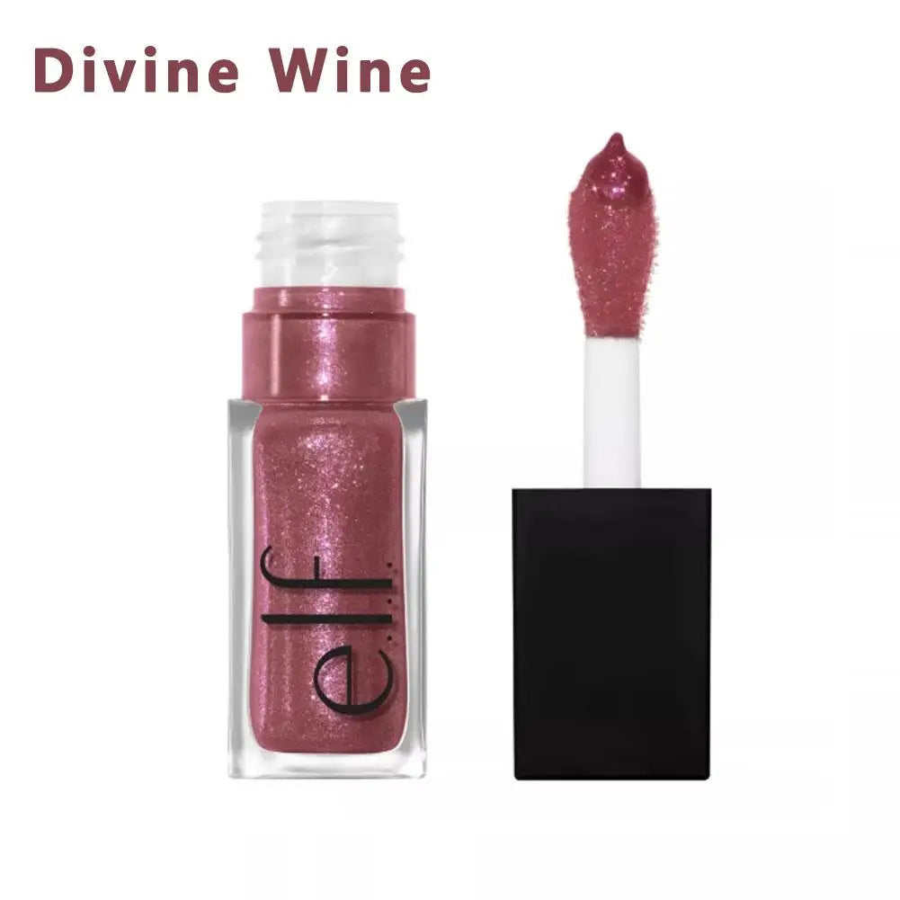 Elf Divine Wine Shiny Lip Glaze Crystal Glossy Finish Long-Lasting Lip Color Cosmetic Beauty Product