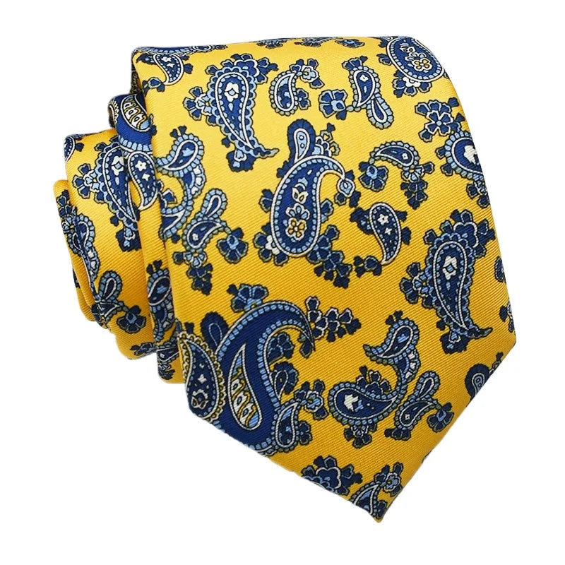 Super Soft Imitation Silk Ties Men's Fashion 8cm Necktie For Men Wedding Business Meeting Gravata Colorful Novelty Printing Tie