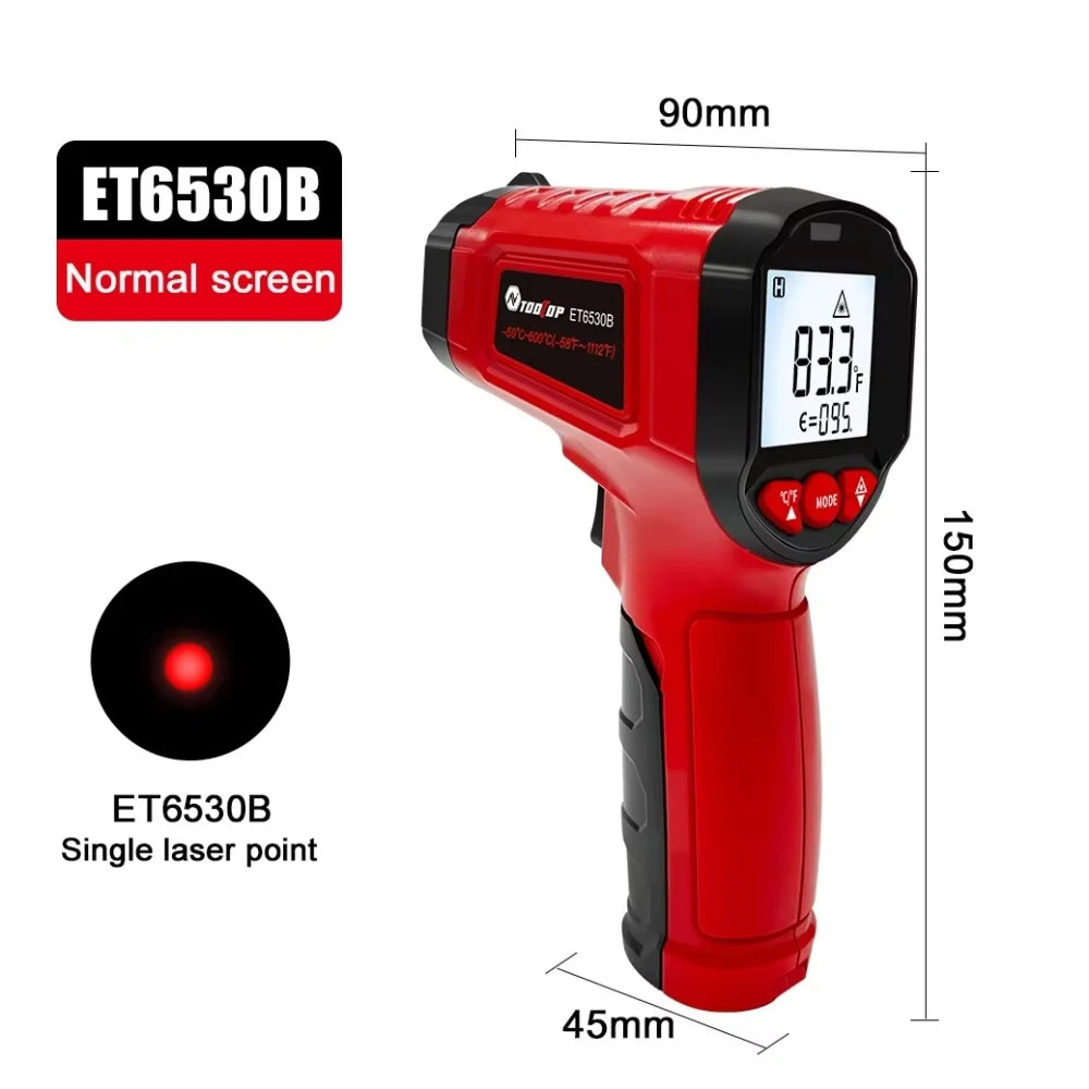 TOOLTOP ET6530C -50°C-600°C Handheld Digital Thermometer Laser Backlight Display Industrial Thermometer For Kitchen Outdoor Car