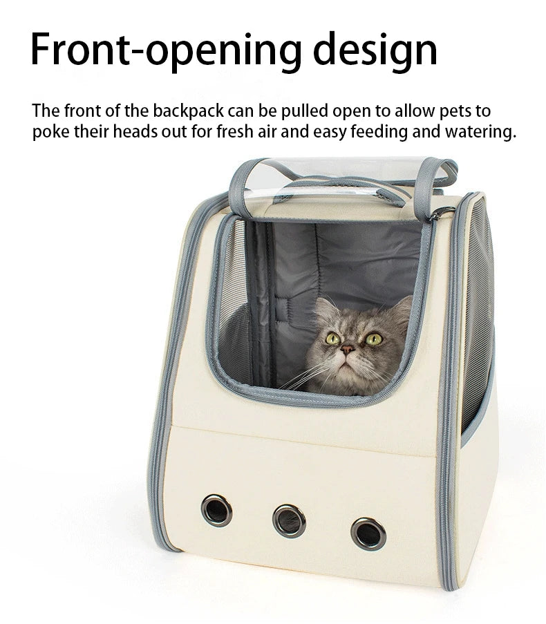Pet backpack large capacity out of the portable shoulders cat bag pet backpack cat and dog out of the travel carrying bag