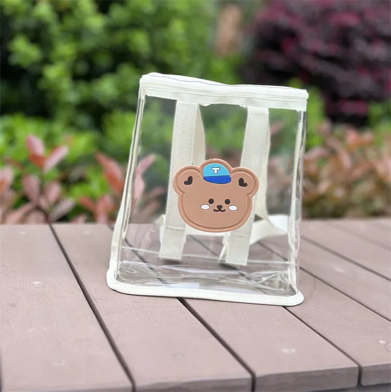 Kids Backpack Toddler Backpack Mother Kids Bags for Girl School Bags Cute Pvc Transparent Bag for Boy Bolsas Para Niños Mochila