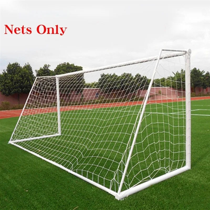 Full Size Football Net For Soccer Goal Post Junior Sports Training 1.8M X 1.2M 3M X 2M 7.3M X 2.4M Football Net High Qual