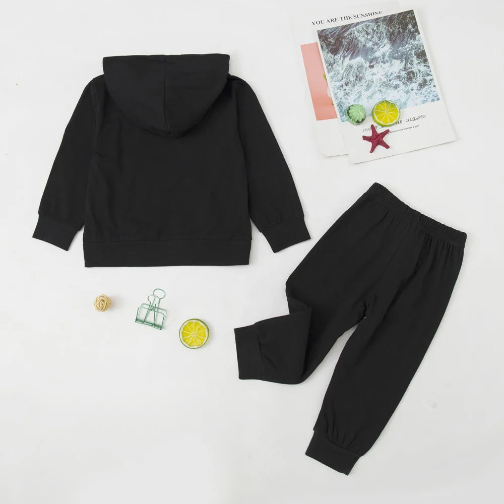 Newborn Baby Boys Clothes Letter Printing Long Sleeves Hooded+Pants Sportswear Spring Casual Children Sport Tracksuits 0-2 Yrs