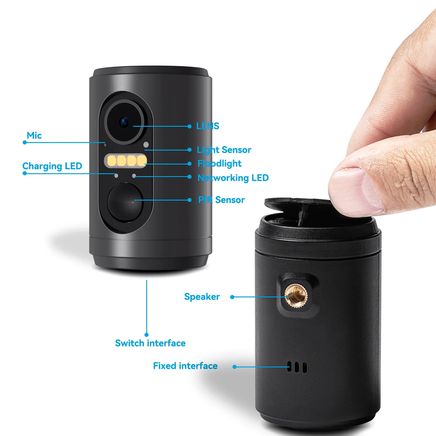 1080P Bird Feeder with HD Camera Built-in Battery Solar Low Power Night Vision Outdoor IP66 Waterproof 2.4GWIFI Connected Feeder