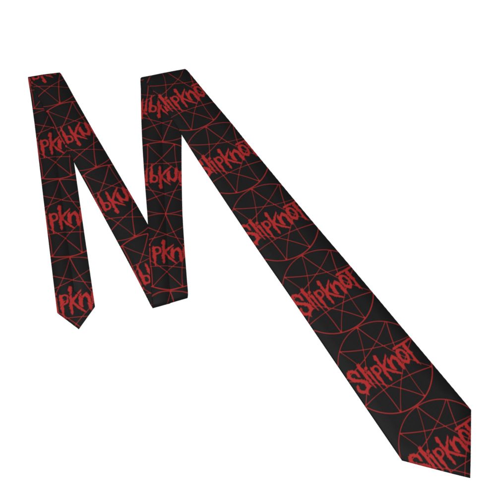 Slipknots Neckties Men's Customized Silk Heavy Metal Rock Music Gift Neck Tie for Office
