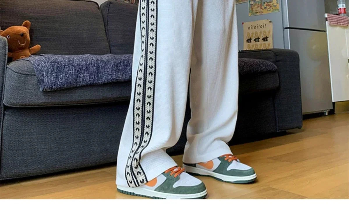 Men's Sweatpants Grey Trousers Wide Leg Man Sweat Pants Straight Baggy Slacks Summer Tracksuit Bottoms Stylish 2025 New In