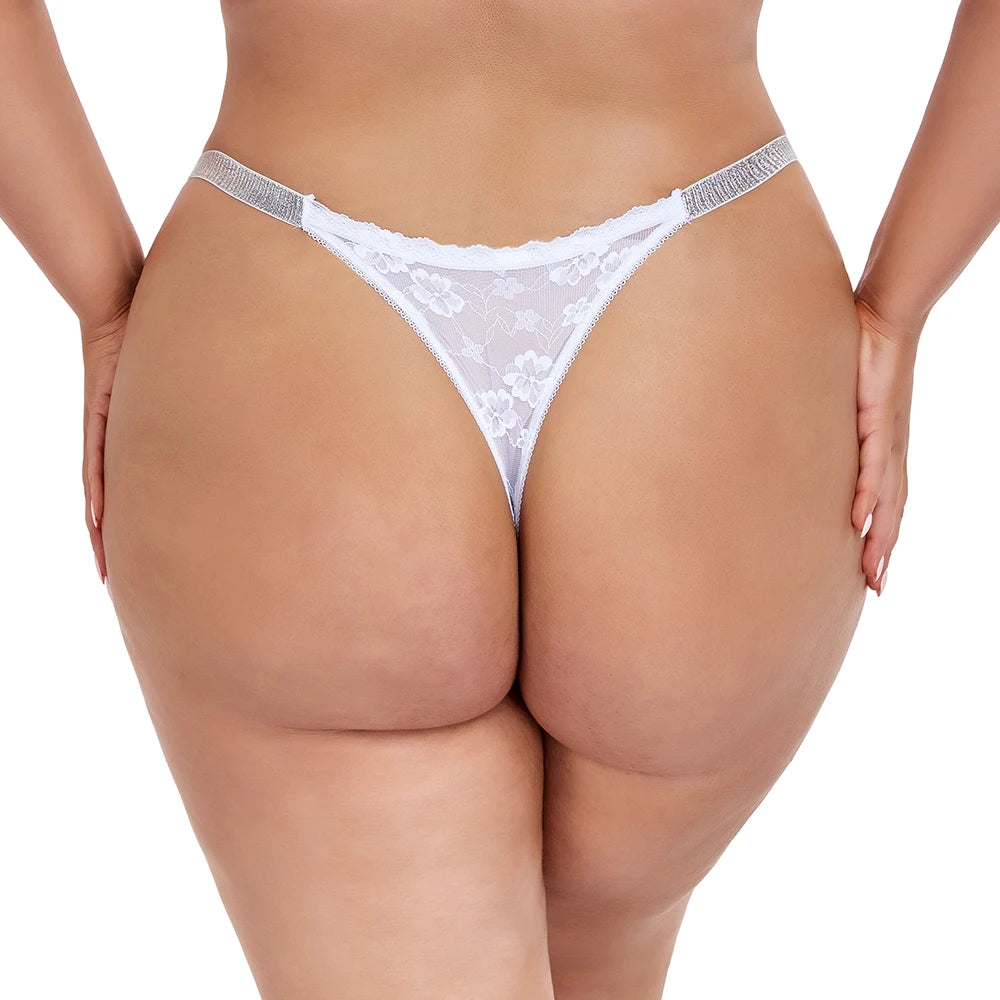 Sexy Womens Thongs Lace Lingerie Breathable Comfortable Elegant Plus Size Underwear Increase Charm Panties Briefs