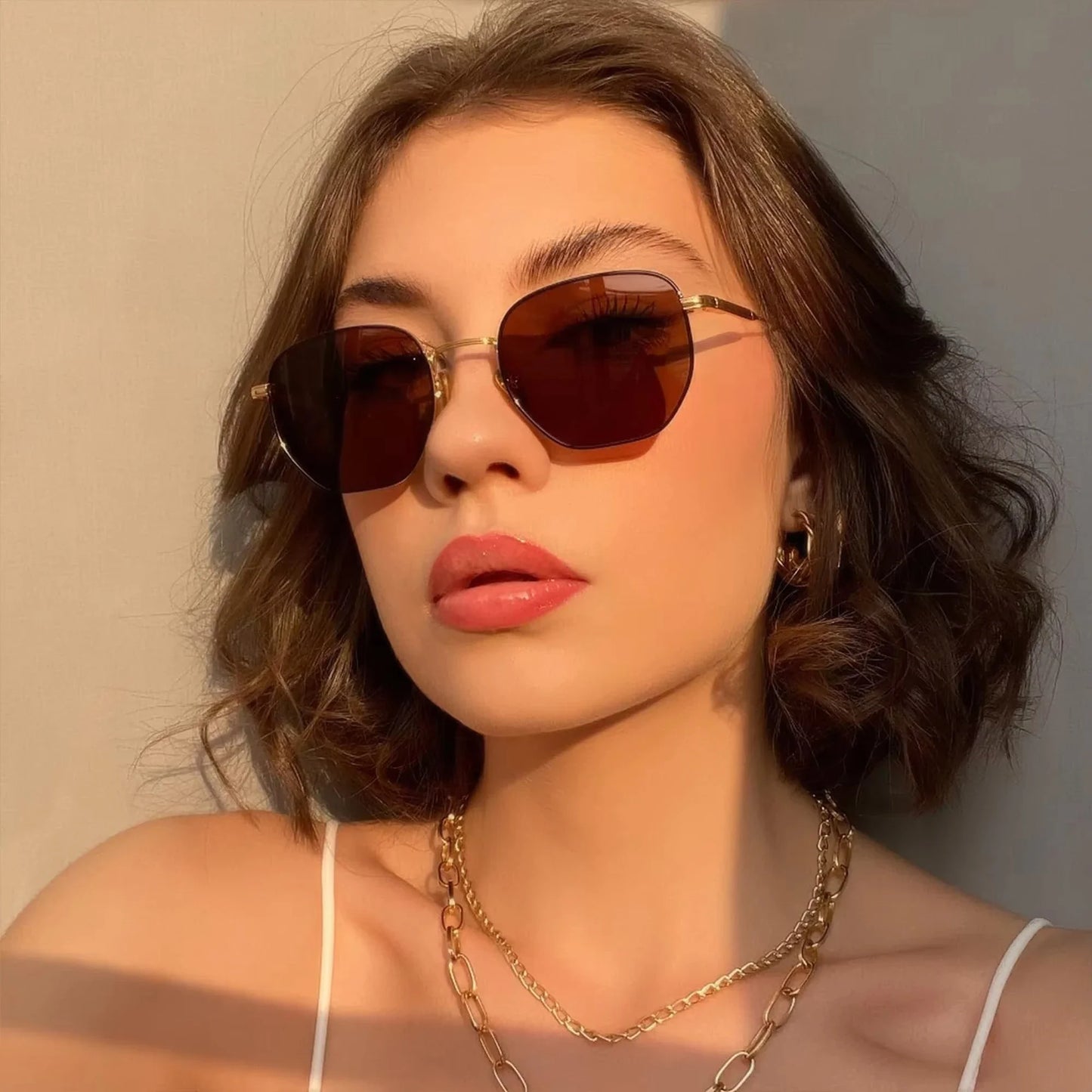 ZENOTTIC Trendy Polarized Prescription Sunglasses Hexagonal Progressive Sun Glasses For Men Women UV400 Protection Shades