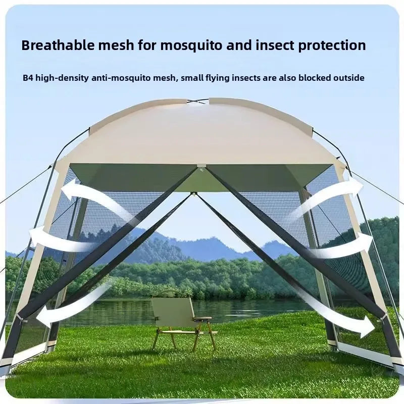 Large Outdoor Tent Canopy Sunshade Screen Gazebo Portable Mosquito Proof Camping Shelter