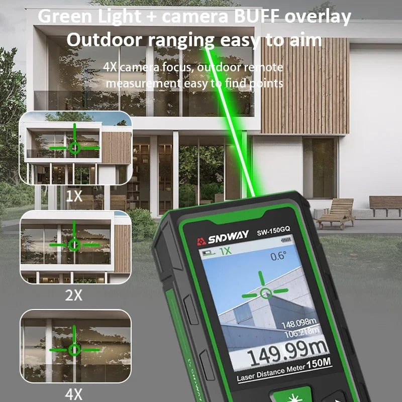 Laser Rangefinder Green Laser Distance Meter 80M/120M/150M Digital Rangefinder Tape Measure Electronic Level Ruler Roulette Tool