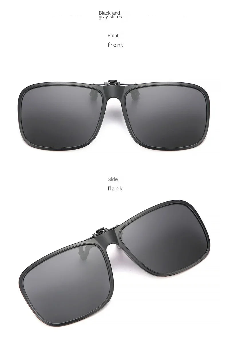 Polarized Flip Up Clip on Sunglasses for Driving Dark UV400 Photochromic Anti Glare Lens MyopiaSun Glasses Car Driver Очки
