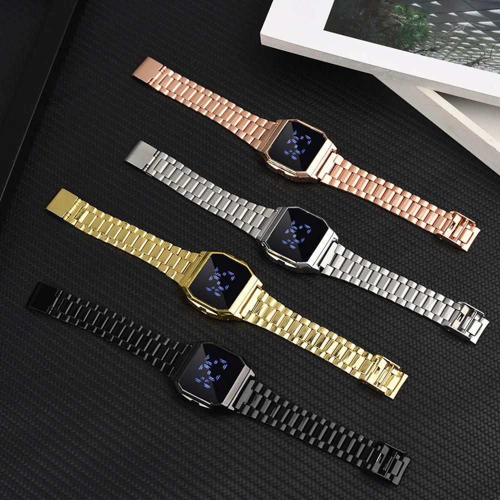 Touch Digital Watch for Men LED Date Fashion Military Ladies Watches Stainless Steel Army Electronic Men Clock Reloj Militar