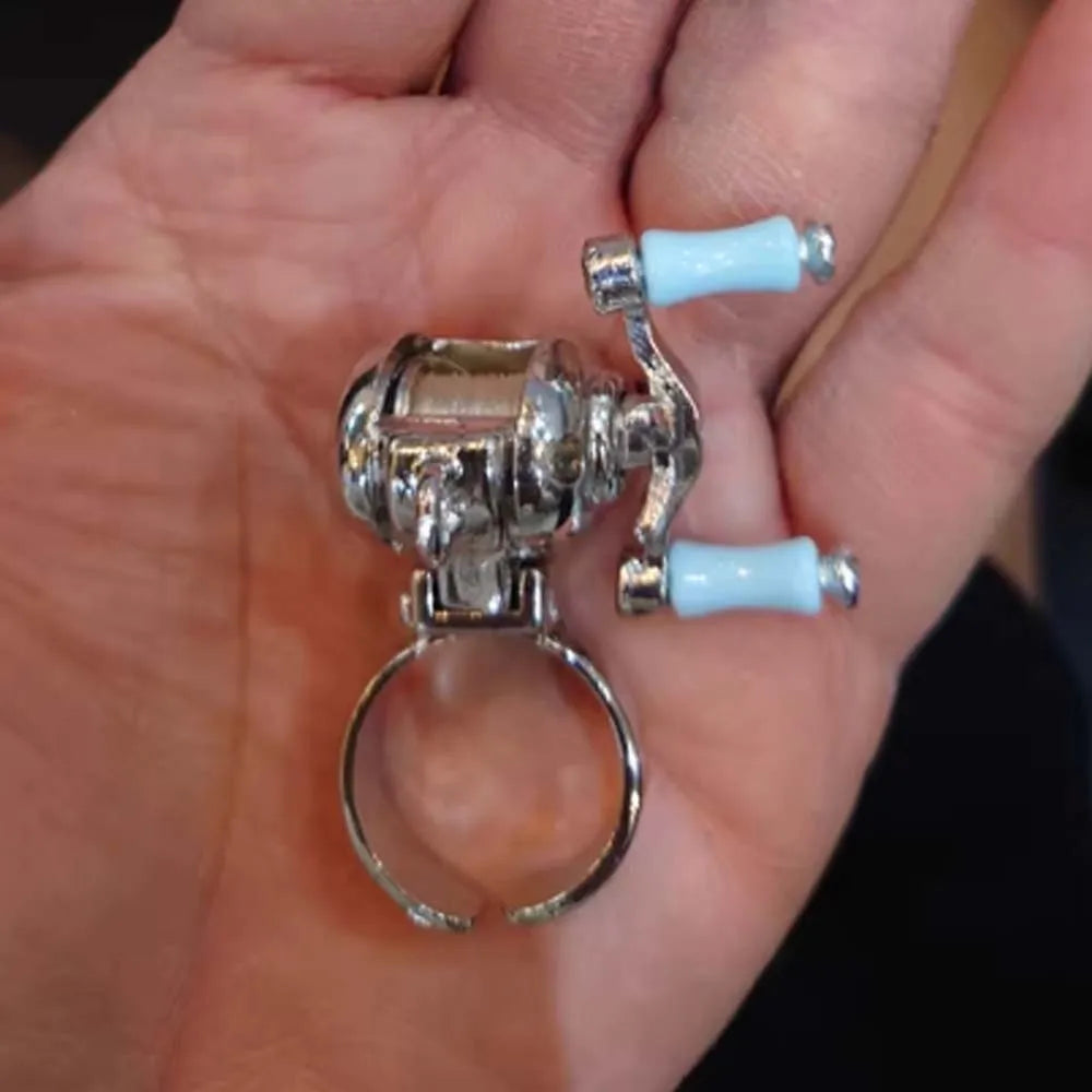 Neck Chain Luxury Fishing Reel Necklace Rotatable Exquisite Fishing Reel Ring High-end Pendant Men Neck Pendant Daily
