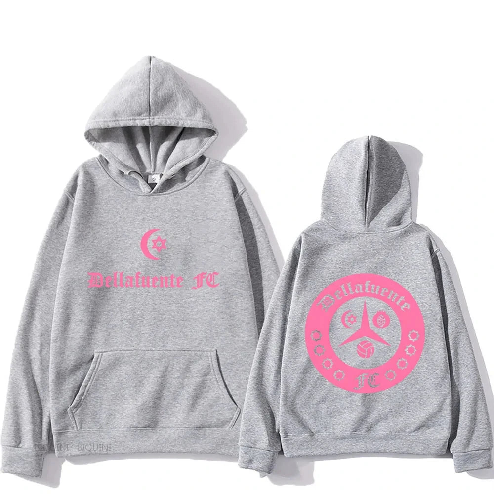 Men Women Dellafuente Hoodie Fashion Cotton Sweatshirt Print Oversized Pullover Hoodies Female Winter Hip Hop Top Brand Clothing