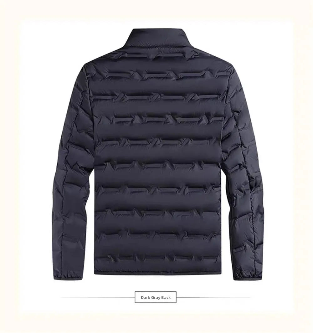 Men's Lightweight Padded Jacket Graphene White Duck down Thickened Warm Cold Resistant Casual Outerwear Outdoor Sports Coat