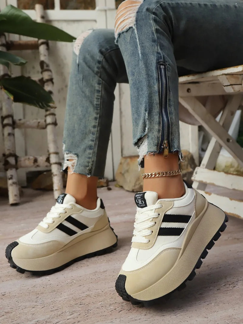 Women's Platform Shoes Fashion Forrest Gump Shoes 2026 New Sneakers for Women Casual Tennis Shoes Thick Sole Vulcanized Footwear