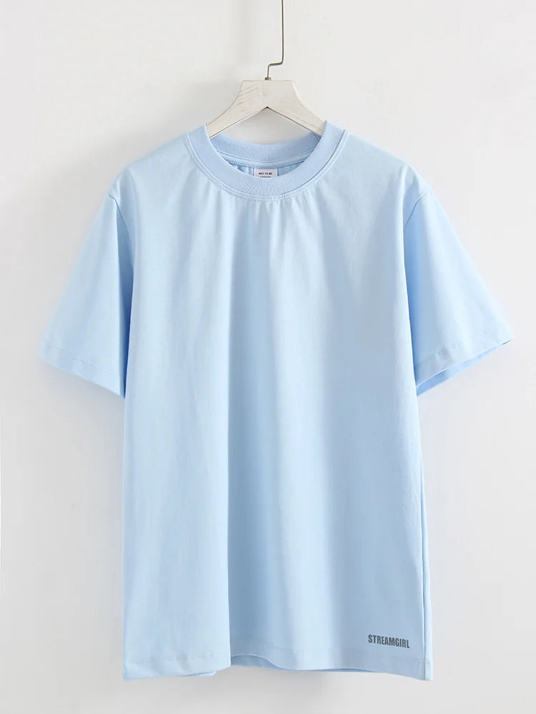 Summer Women T Shirts Oversized Cotton White Short Sleeve Baggy Tops For woman Summer Plain Loose Pink Tshirt Oversize Blue